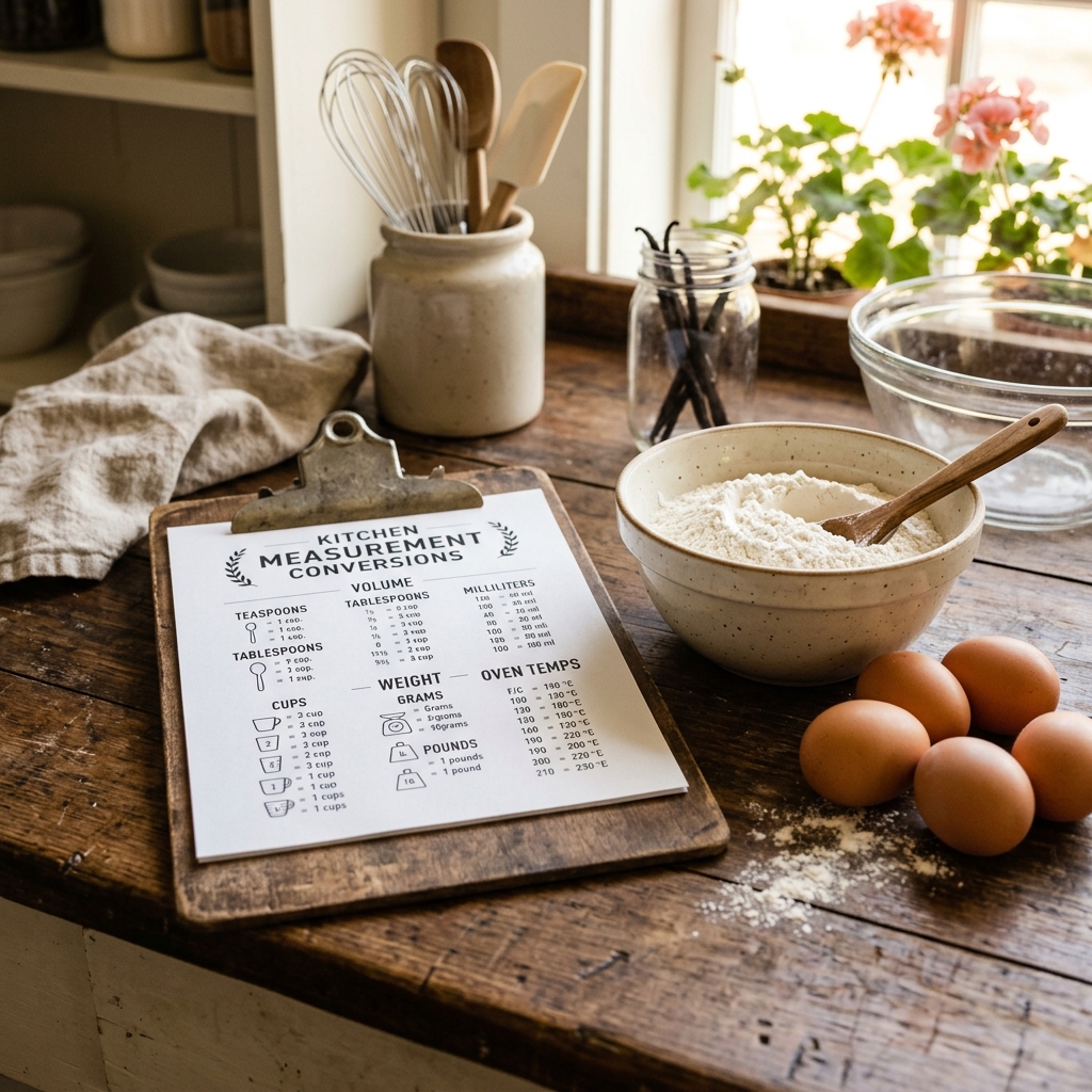 Baking ingredients being prepared on counter
