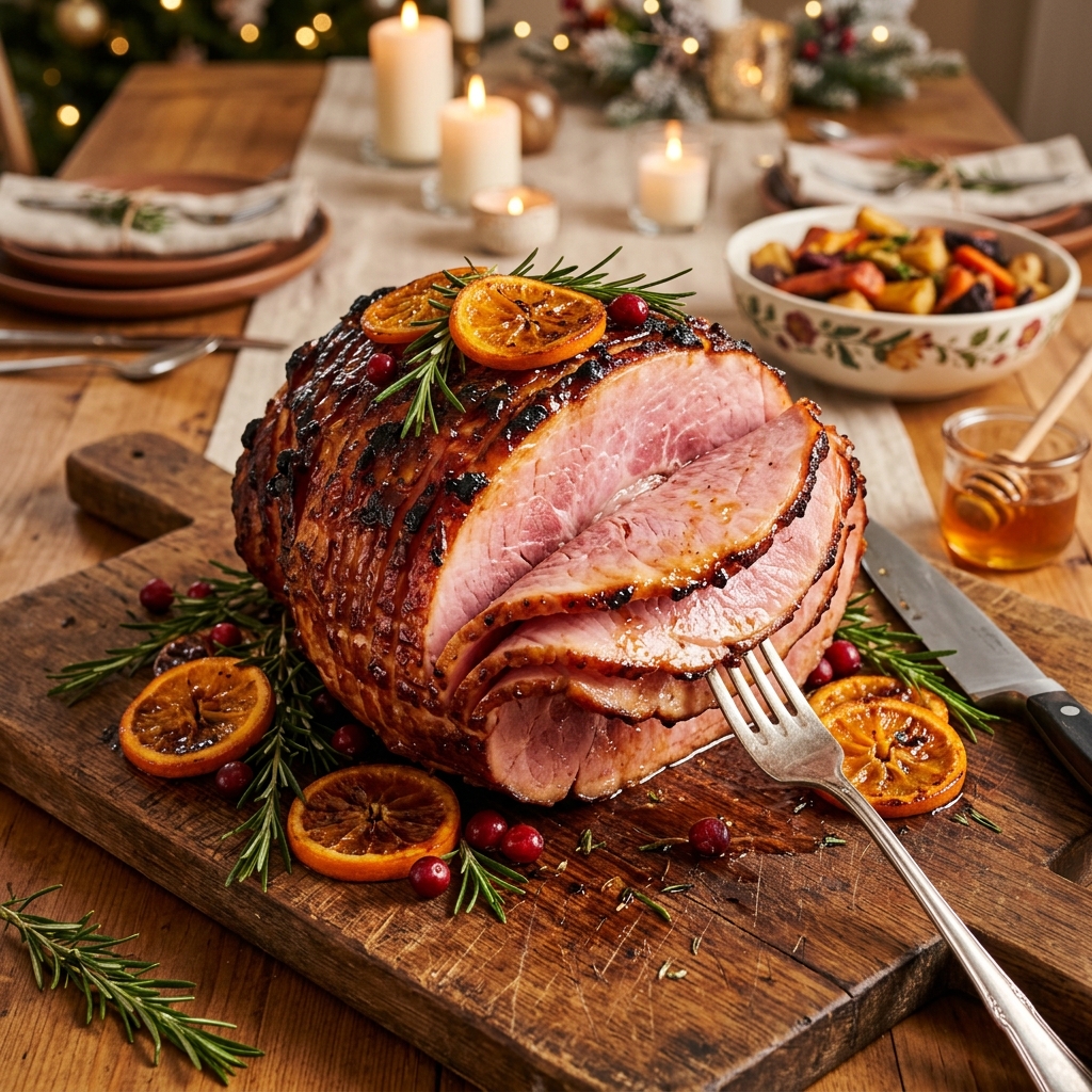 Honey Brown Sugar Glazed Ham