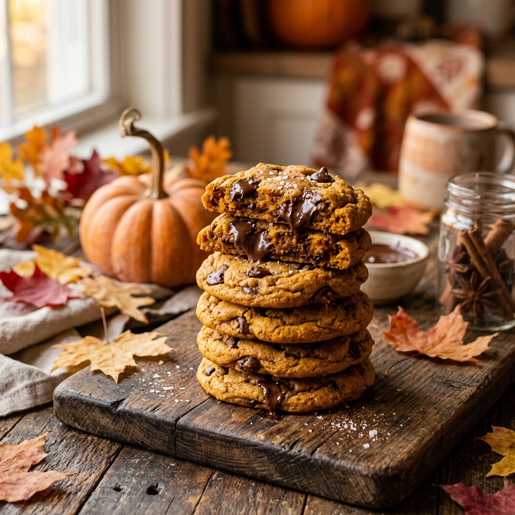 Pumpkin Chocolate Chip Cookies